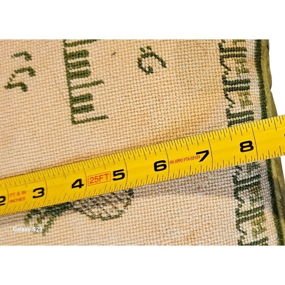 Vintage Needlepoint Pillow With Pineapple & Music Motif Olive Green & Beige - Picture 8 of 8